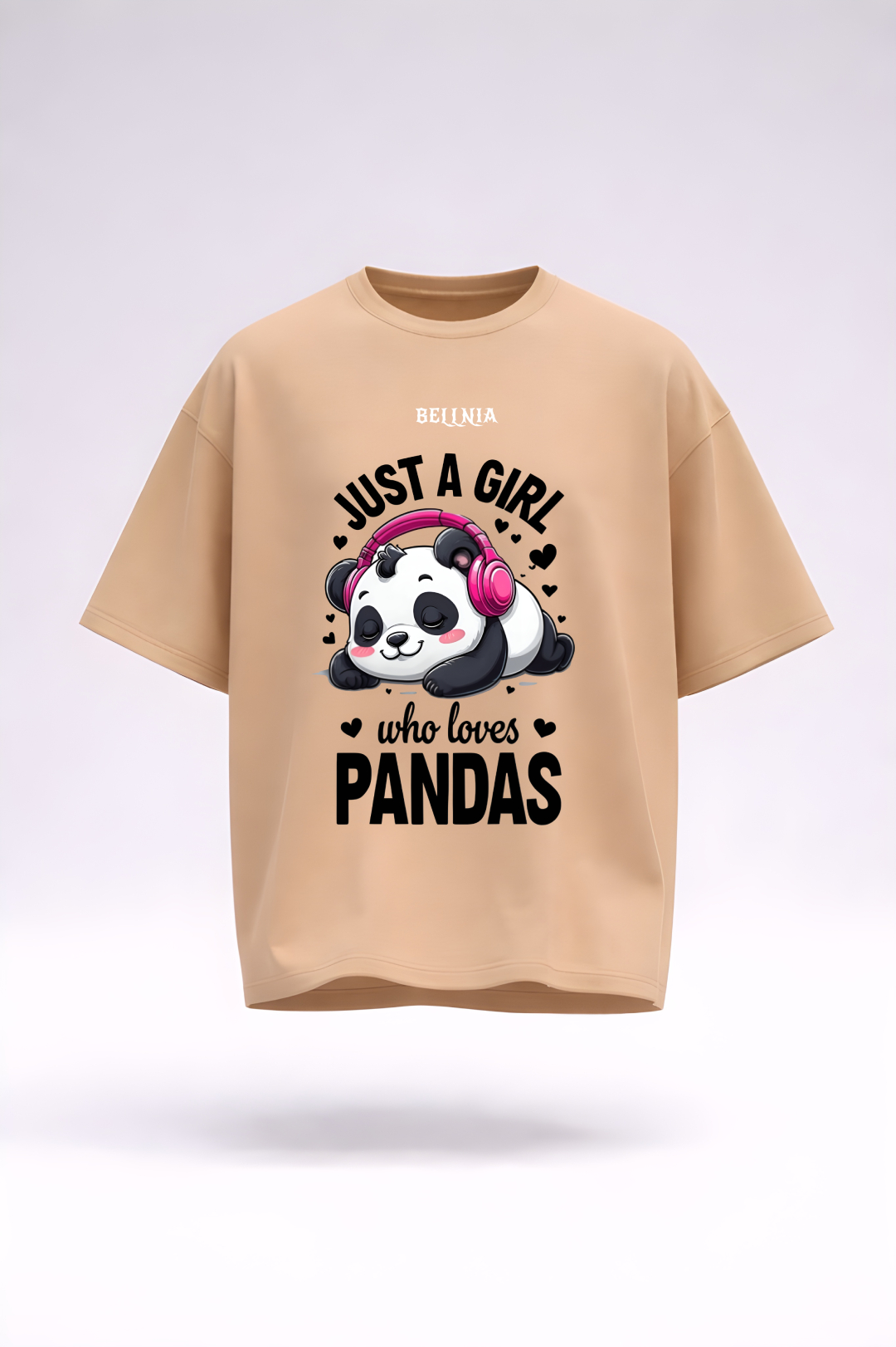 Just a Girl Who Loves Pandas Oversize T-shirt