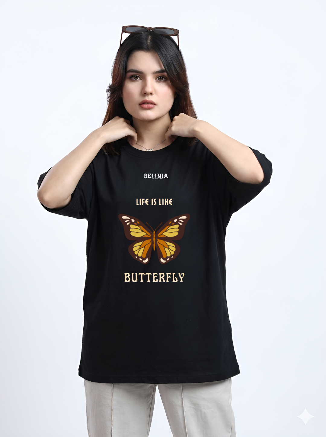Butterfly Graphic Oversized T-Shirt - Image 2