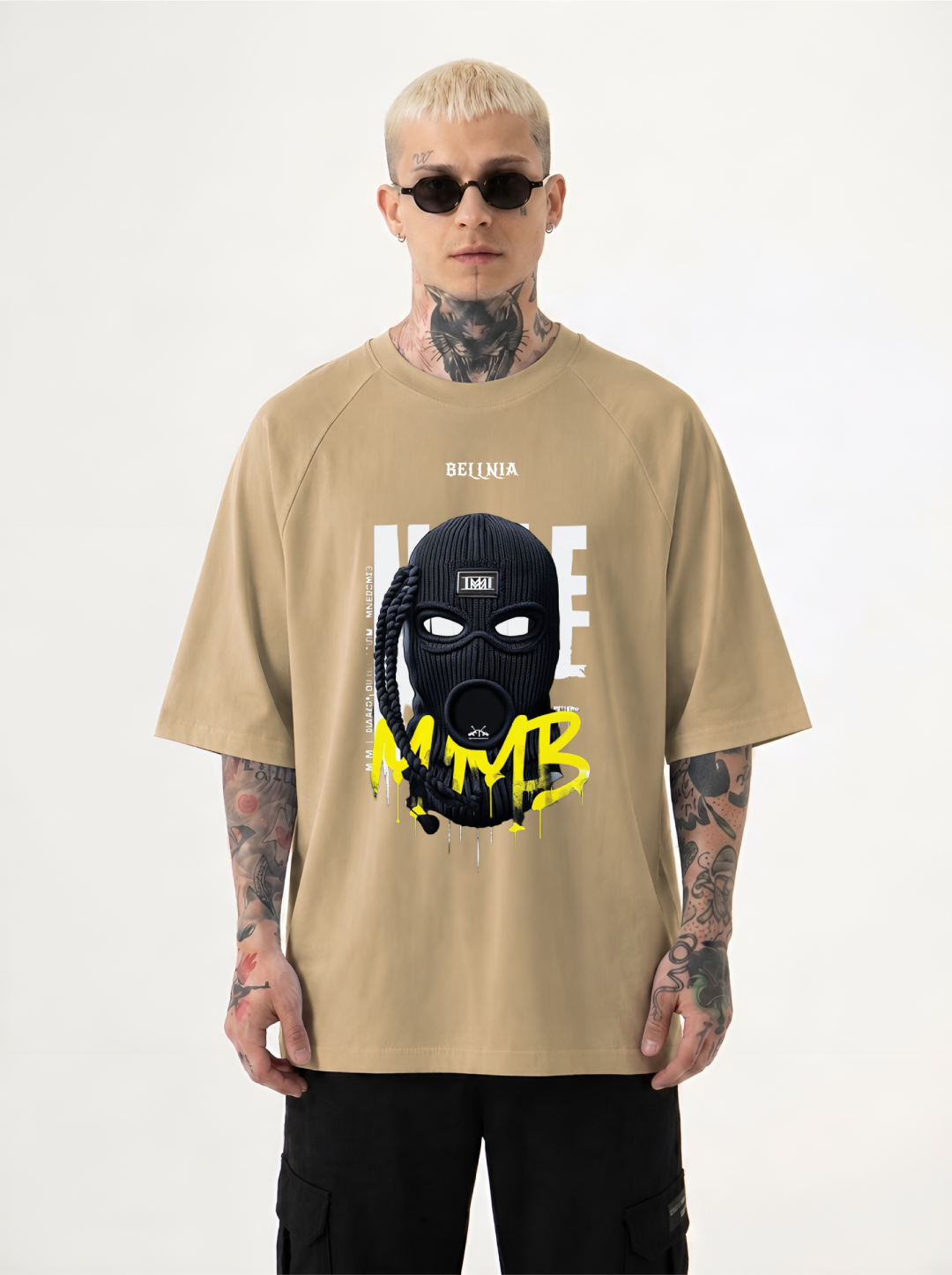 Street Rebel Mask Oversized T-Shirt - Image 2