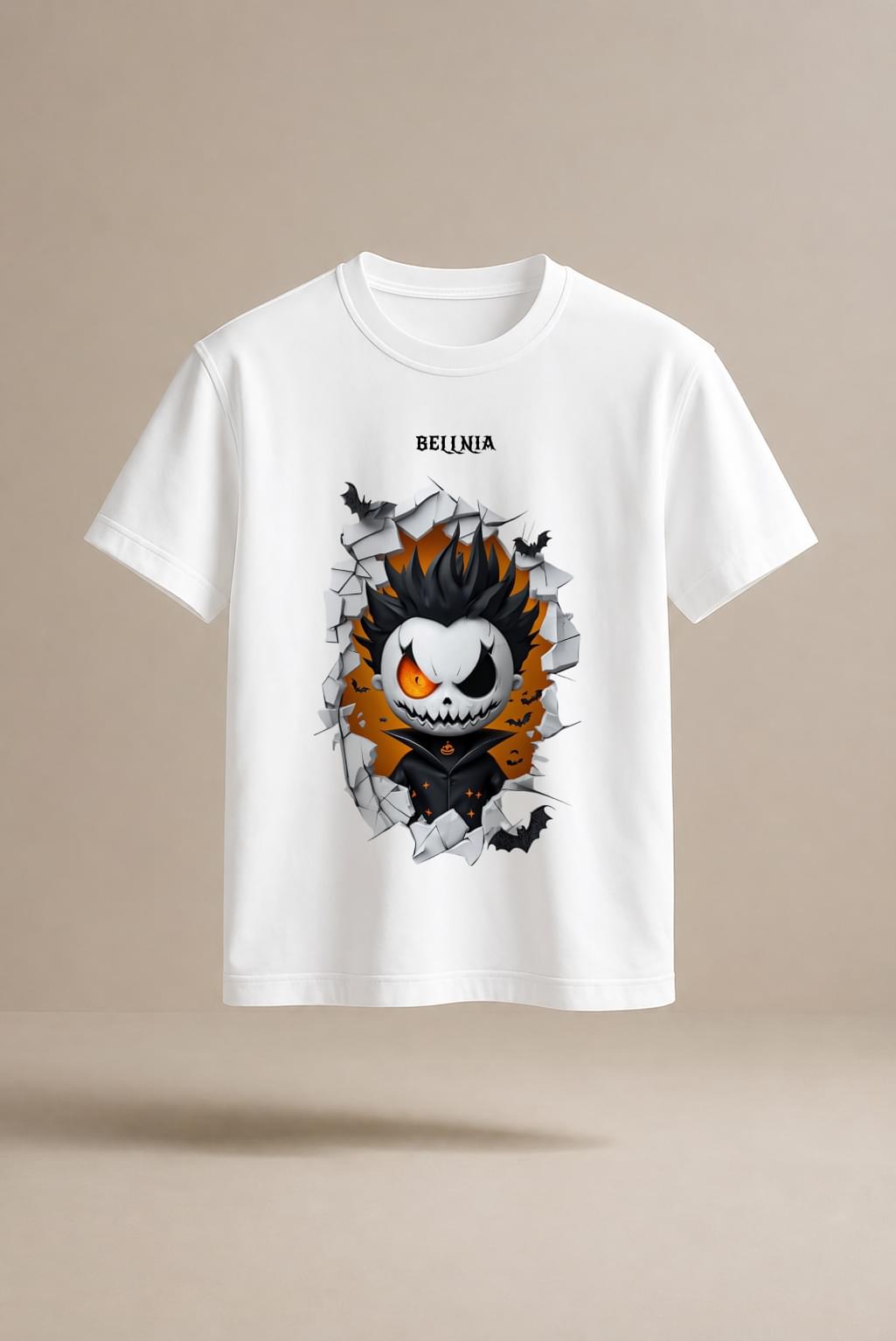 Haunted Bat Burst Half Sleeve T-Shirt