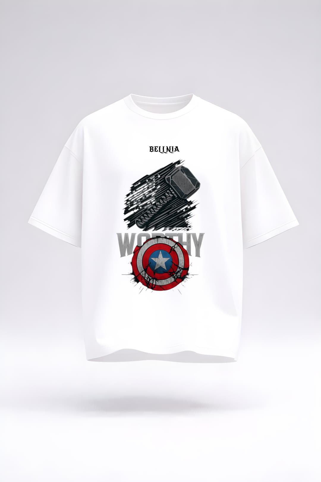 Thunder Shield Graphic Oversized T-Shirt