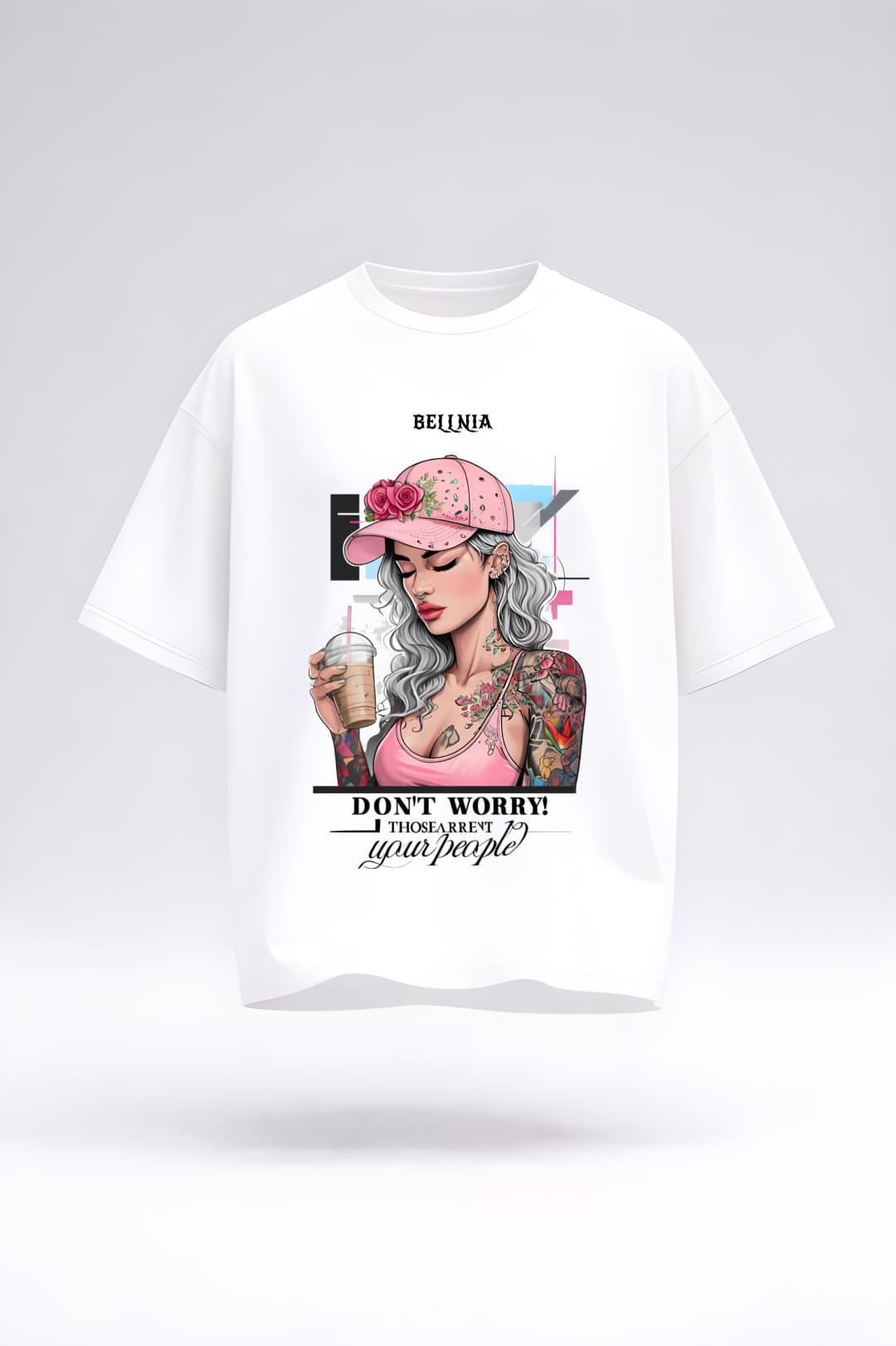 Urban Rose Graphic Oversized T-Shirt