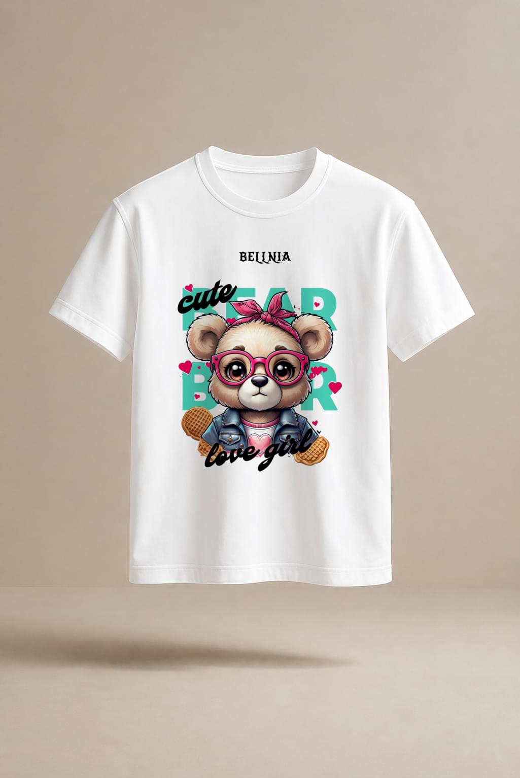 Cute Bear Vibes Half Sleeve T-Shirt