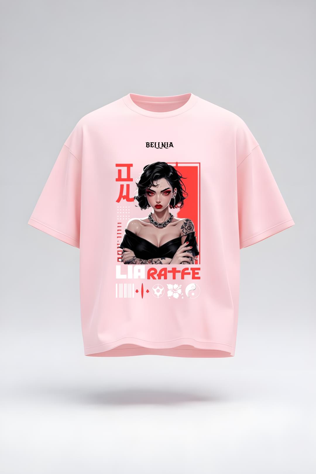 Crimson Rebel Graphic Oversized T-Shirt