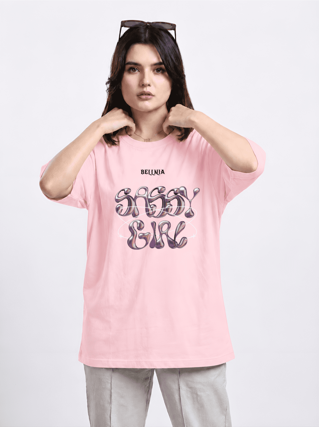 Sassy Girl Graphic Oversized T-Shirt - Image 2