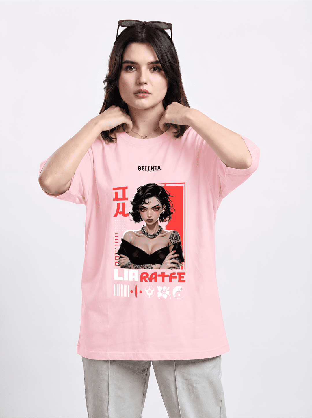 Crimson Rebel Graphic Oversized T-Shirt - Image 2
