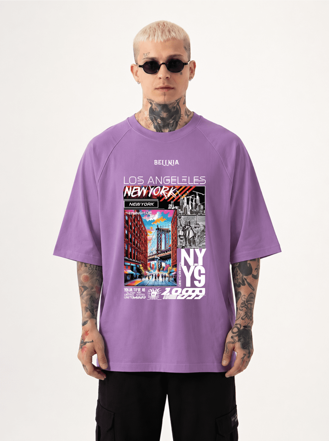 NYC Graphic Oversized Black T-Shirt - Image 2