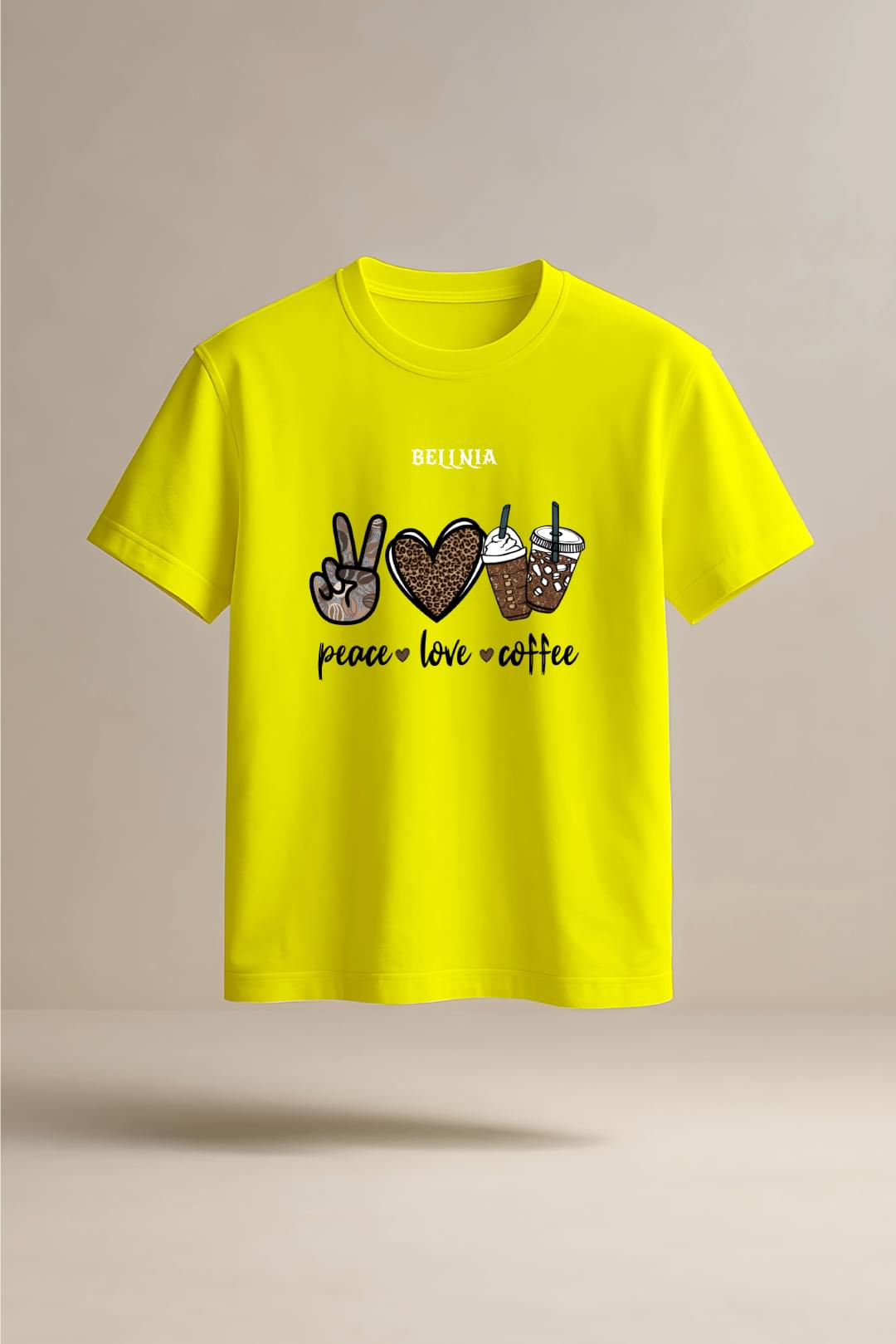 Peace Love Coffee Half Sleeve T-Shirt