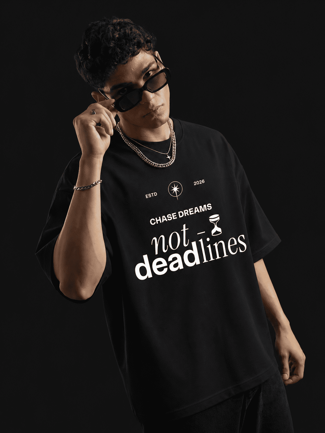 Chase Dreams, Not Deadlines Oversized Tee - Image 2
